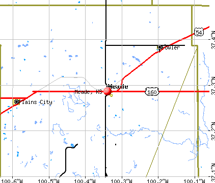 Meade, KS map