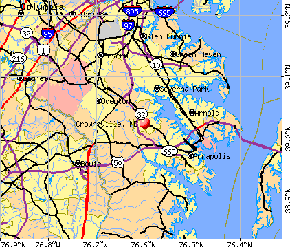 Crownsville, MD map