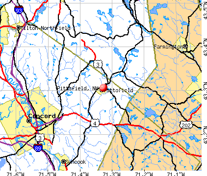 Pittsfield, NH map