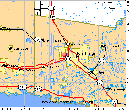 Las Palmas-Juarez, TX map