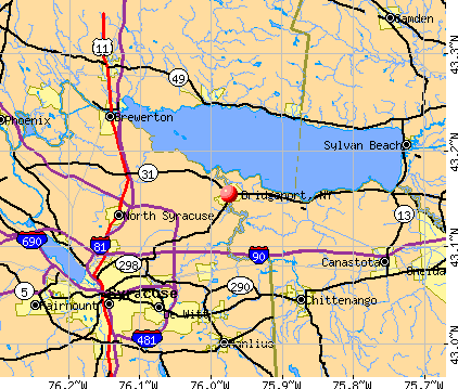 Bridgeport, NY map
