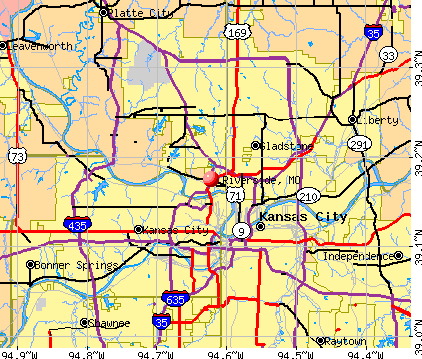 Riverside, MO map