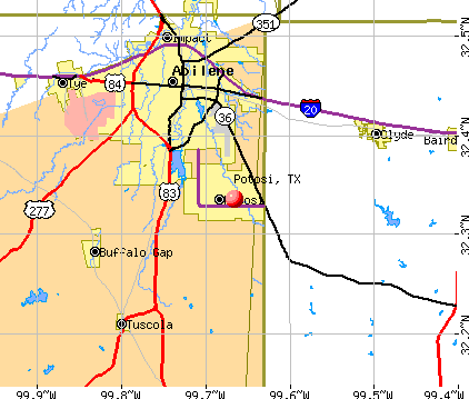 Potosi, TX map