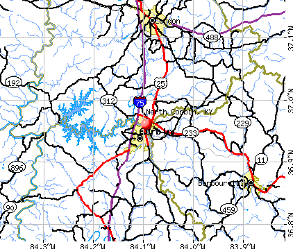North Corbin, KY map