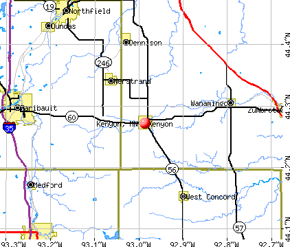 Kenyon, MN map