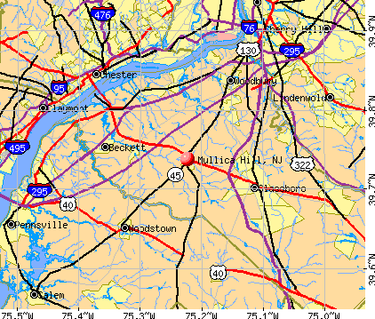 Mullica Hill, NJ map