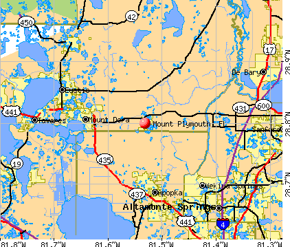 Mount Plymouth, FL map