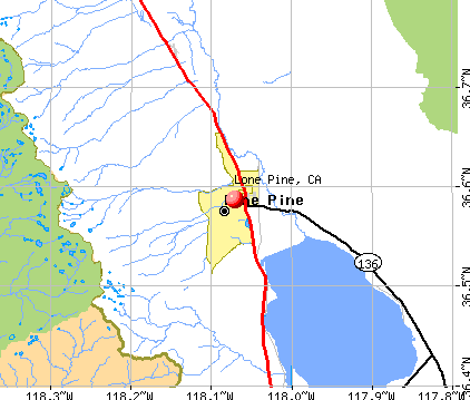 Lone Pine, CA map