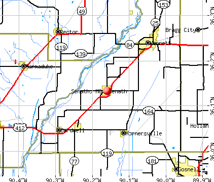 Senath, MO map
