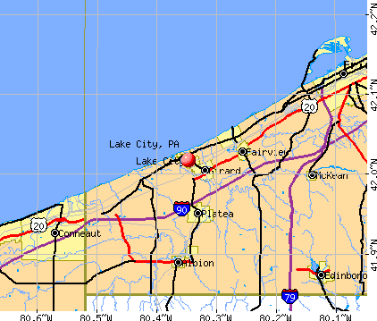 Lake City, PA map