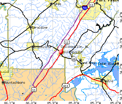 Collinsville, AL map