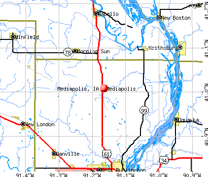 Mediapolis, IA map