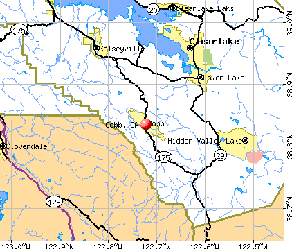 Cobb, CA map