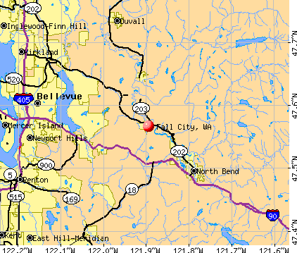 Fall City, WA map