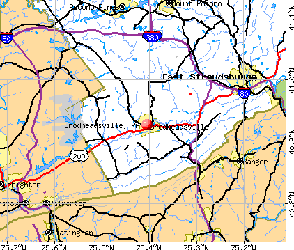 Brodheadsville, PA map