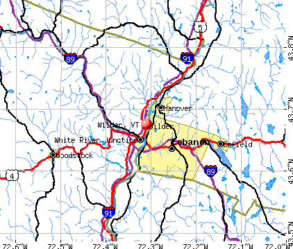 Wilder, VT map