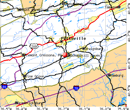 Cressona, PA map