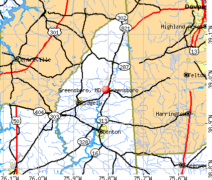 Greensboro, MD map