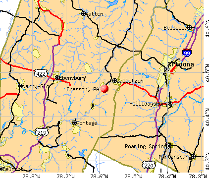 Cresson, PA map