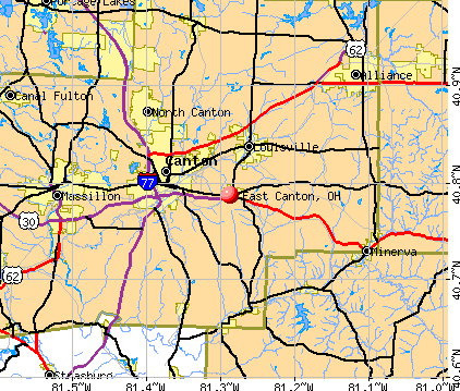 East Canton, OH map