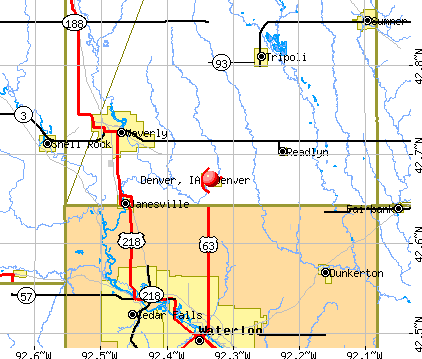 Denver, IA map