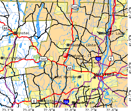 Weatogue, CT map