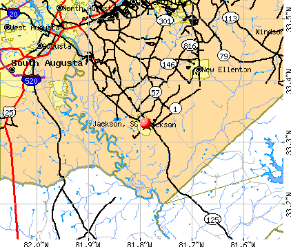 Jackson, SC map