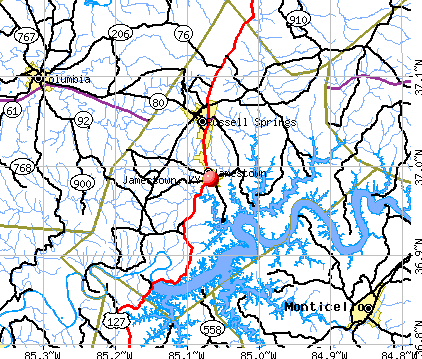 Jamestown Kentucky Ky 42629 42642 Profile Population Maps