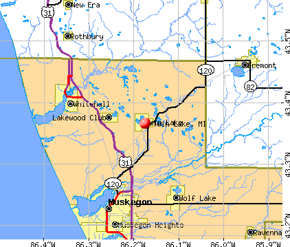 Twin Lake, MI map