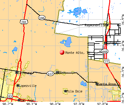 Monte Alto, TX map
