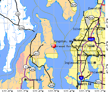 Kingston, WA map