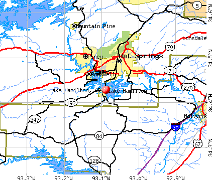 Lake Hamilton, AR map