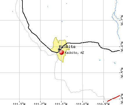 Kaibito, AZ map