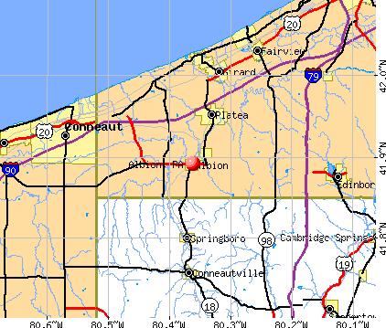 Albion, PA map