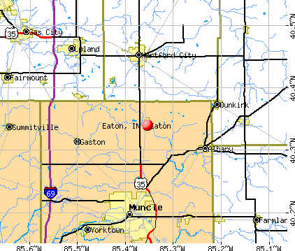 Eaton, IN map