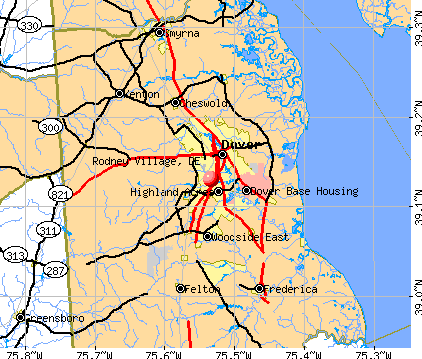 Rodney Village, DE map