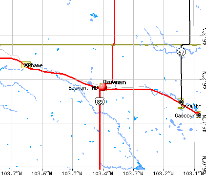 Bowman, ND map