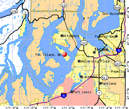 Fox Island, WA map