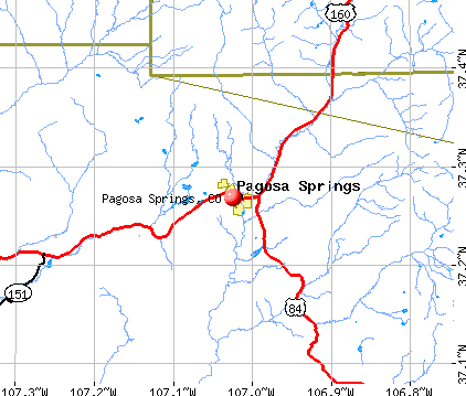 Pagosa Springs, CO map