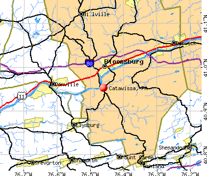 Catawissa, PA map