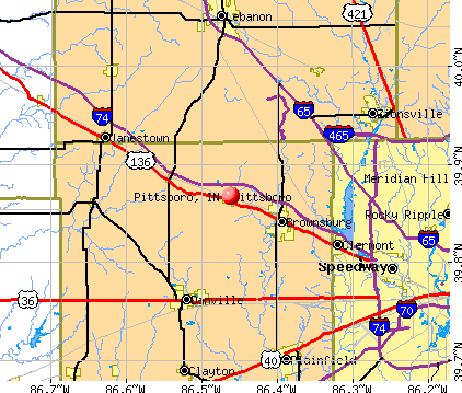 Pittsboro, IN map