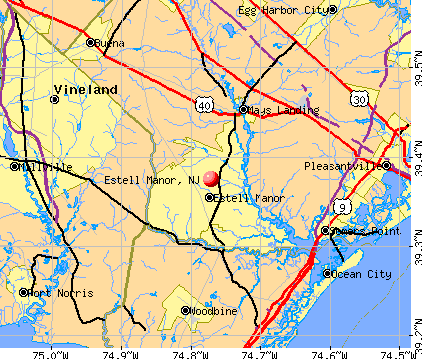 Estell Manor, NJ map