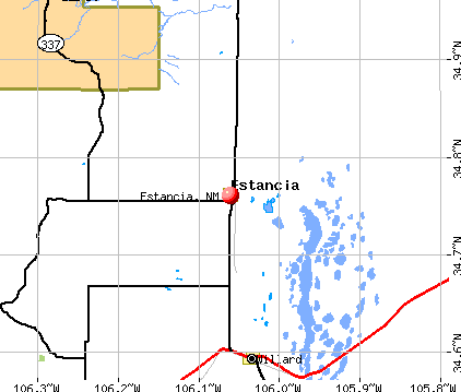 Estancia, NM map