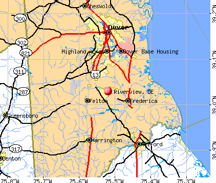 Riverview, DE map
