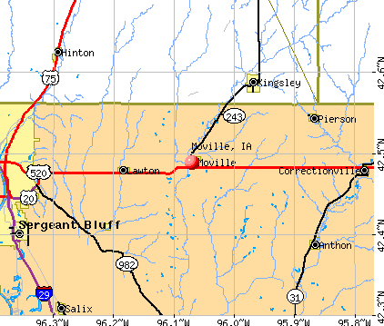 Moville, IA map