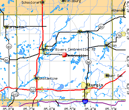 Centreville, MI map