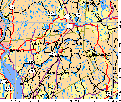 Golden's Bridge, NY map