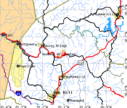 Ansted, WV map