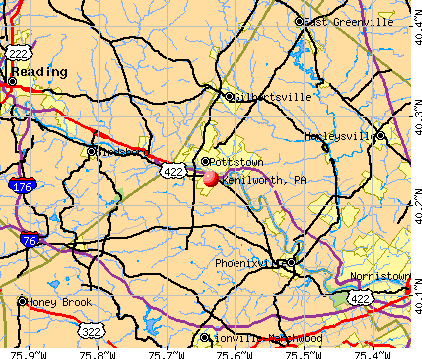 Kenilworth, PA map