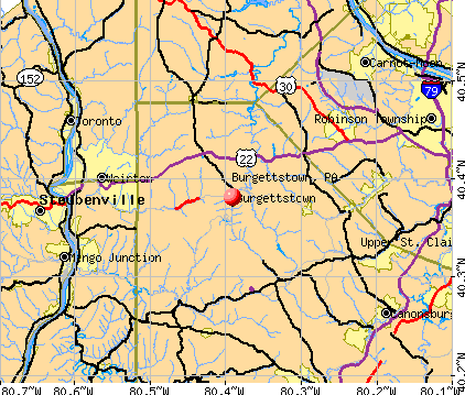 Burgettstown, PA map